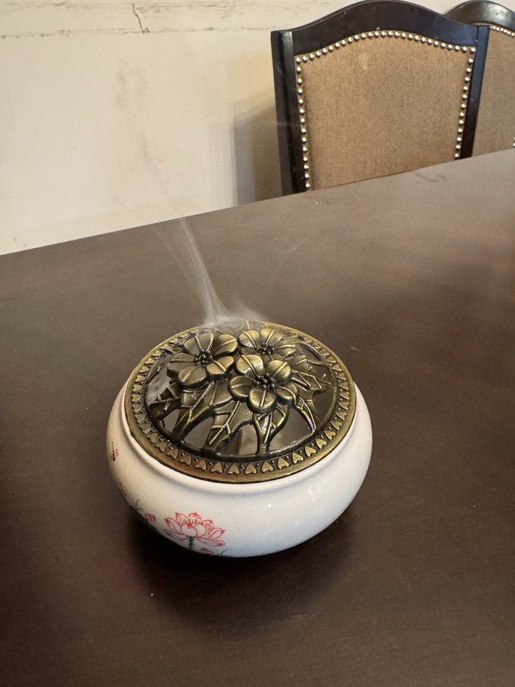 Incense Stick Holder Ceramic 1 Ct White