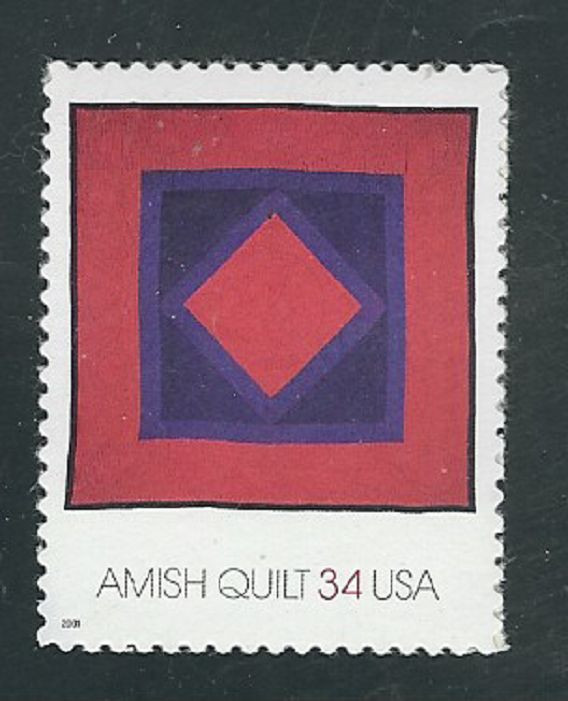 Scott # 3524...34 Cent...Amish Quilts...2 Stamps