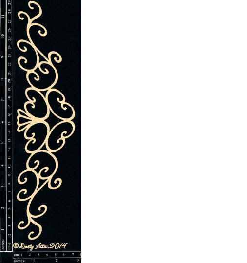 Dusty Attic Chipboard 3x11 - Scroll Border #2, DA0564