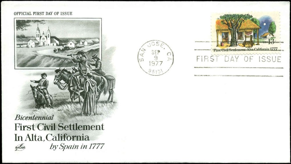 US FDC #1725 Artcraft  Severe #1D Cachet San Jose, CA