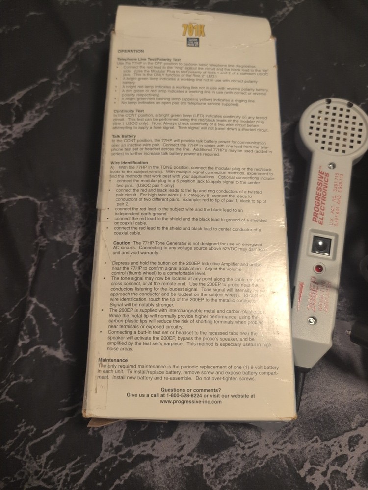 Progressive Electronics 701K Classic Tone & Probe Kit with Case