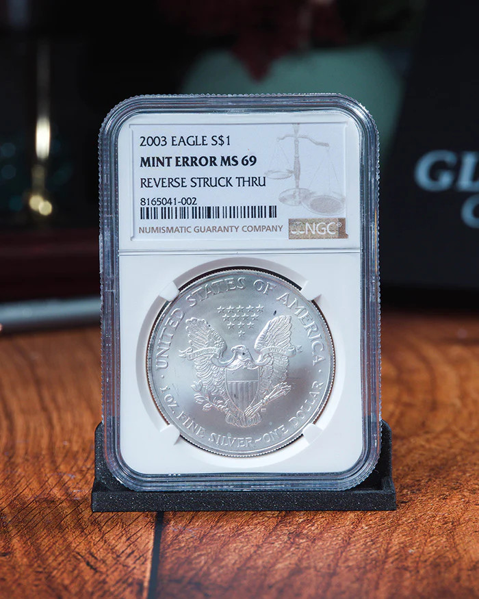 2003 Silver Eagle | Mint Error MS69 Reverse Struck Thru
