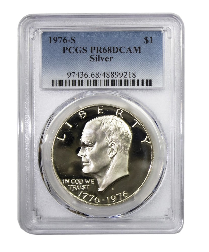 1976 -S Silver Eisenhower (IKE) Dollar Proof PCGS PR68DCAM