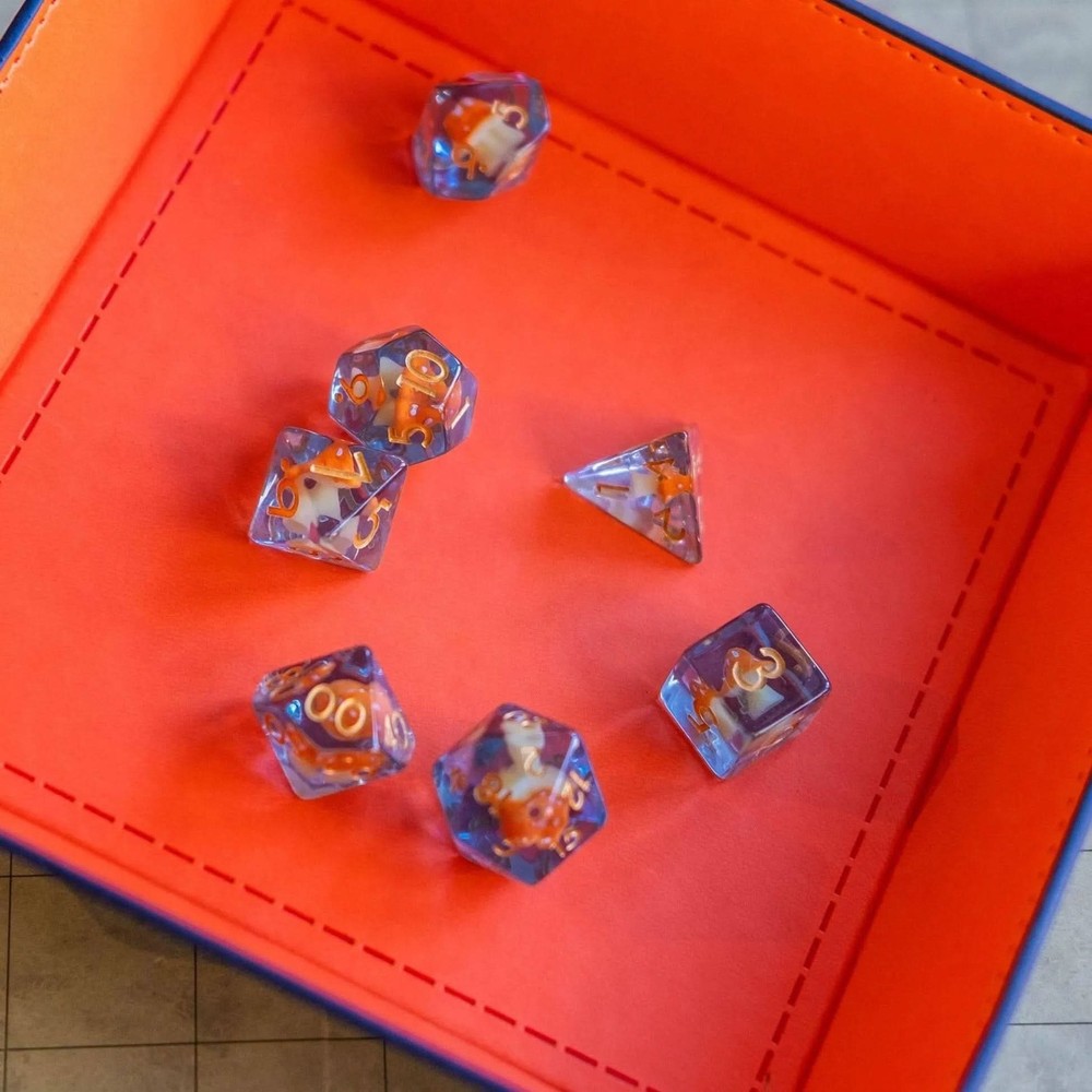 Orange Mushroom Dice Set