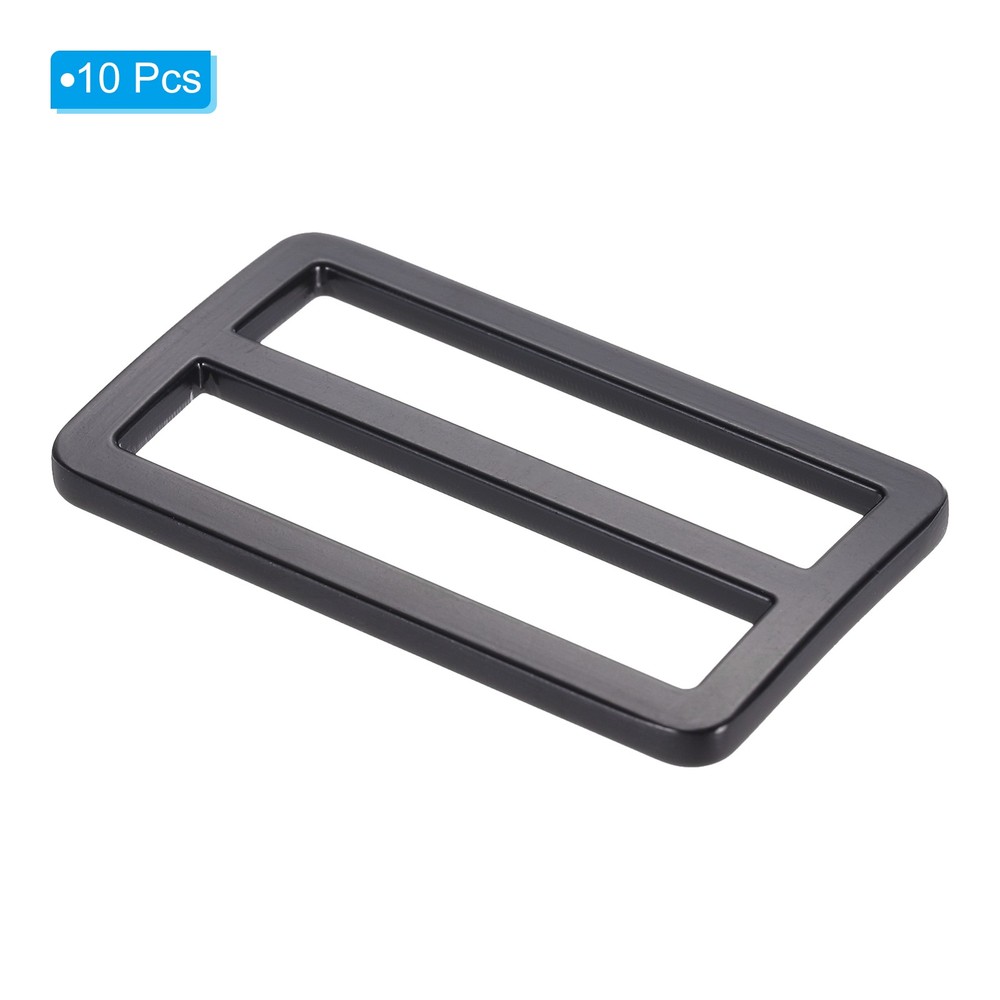 10 Pack 1.5 Inch Tri-Glide Slide Buttons Adjustable Buckle Webbing Strap