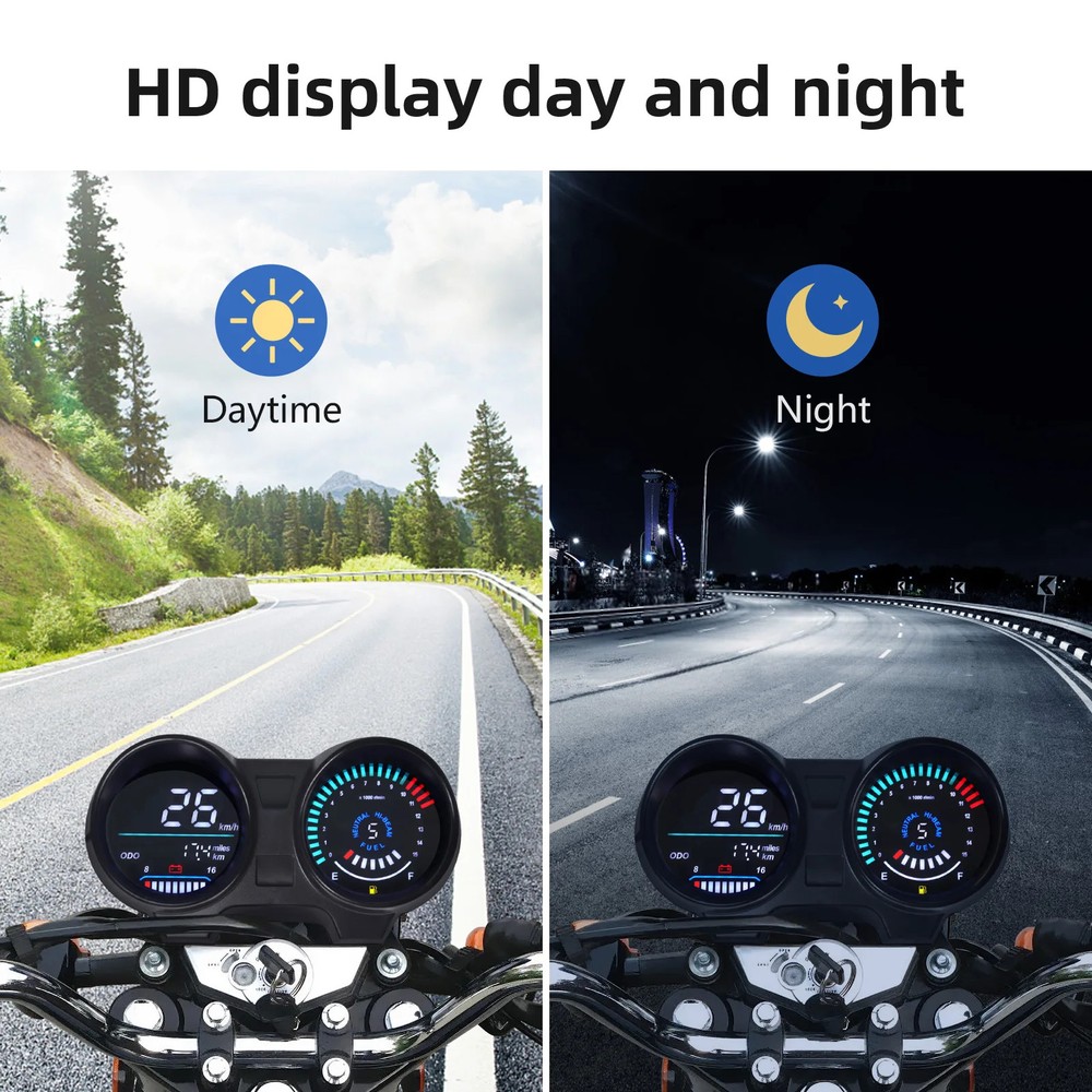 Universal Digital Meter Board For Motorcycle LCD Speedometer TachometerIndicator