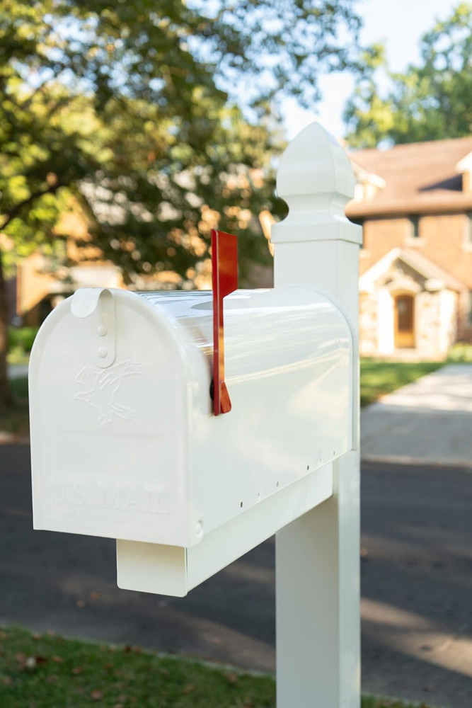 Whitley Plastic Mailbox Post, Compatibility Code A, B, C, WP000WAM, White