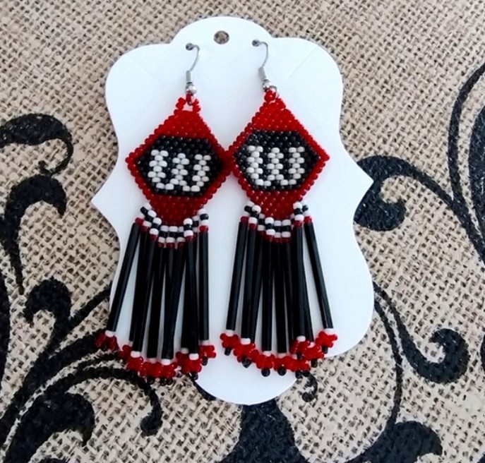Long Beaded Native Style Earrings