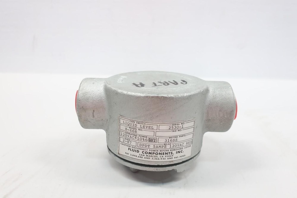 Fluid Components 8-66R Liquid Level Sensor 120v-ac