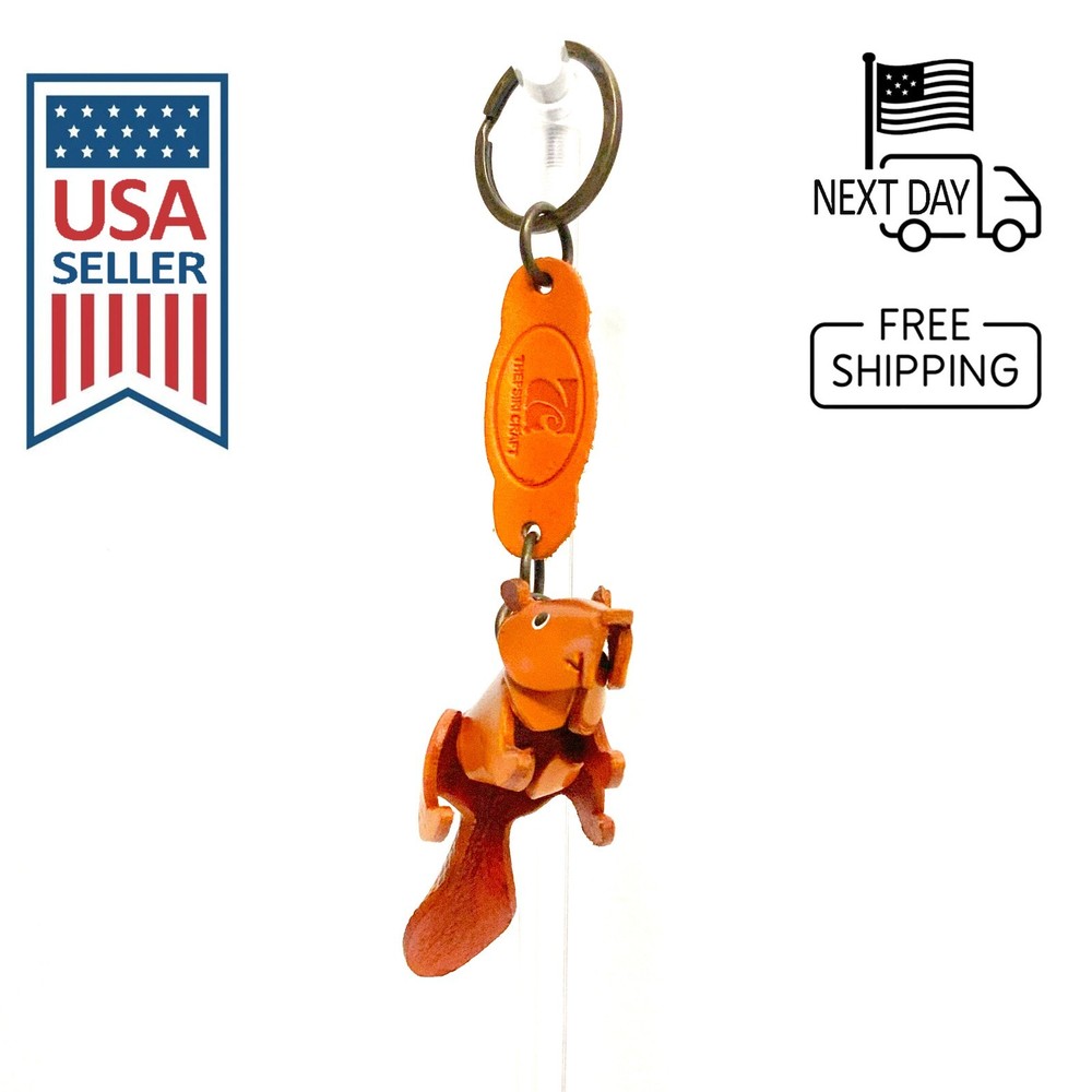 Beaver Handmade Leather Keyring