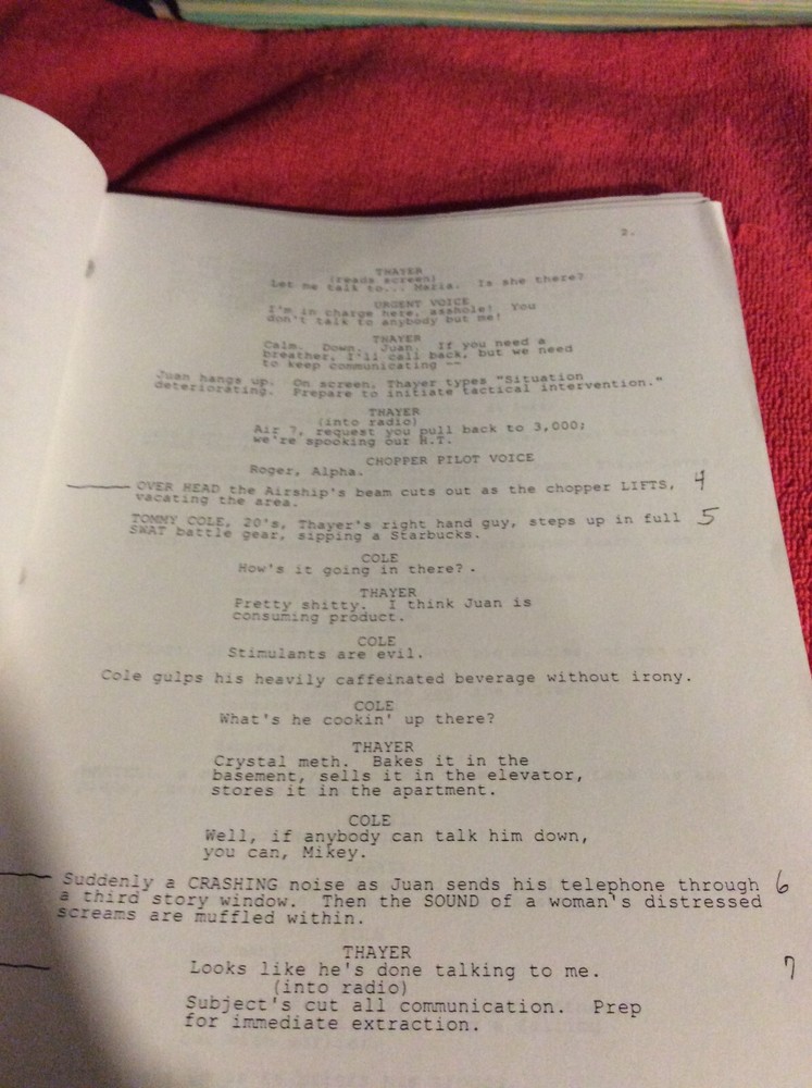 ORIGINAL SCRIPT STAND-OFF REED STEINER DAN MAZUR DAYBREAK PRODUCTIONS