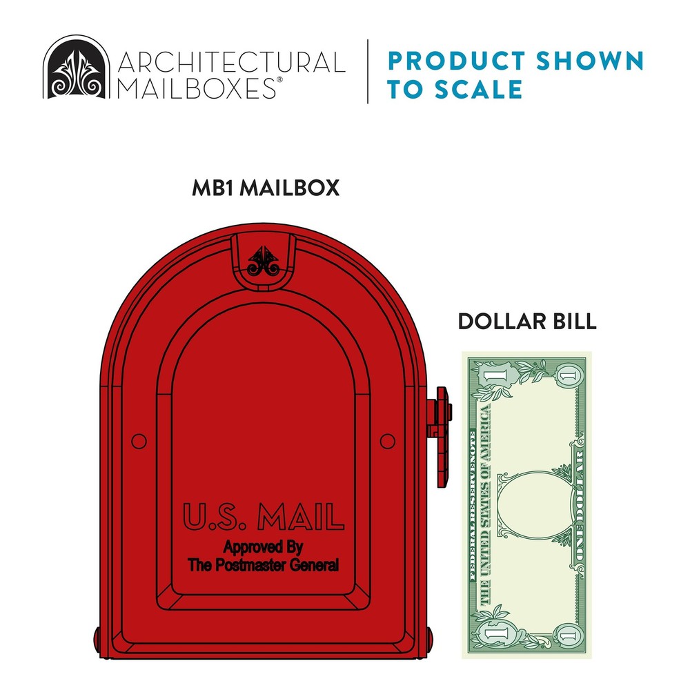 7600R MB1 Mailbox, Medium, Red