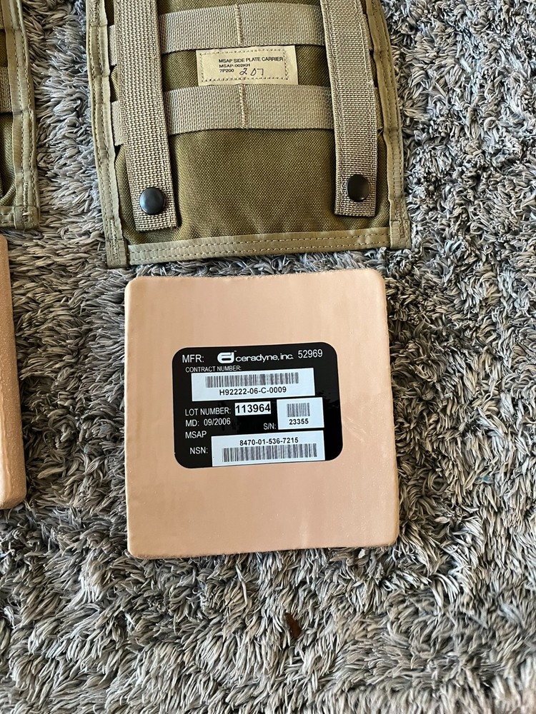 Side Ballistic Insert 6x6 Set Tan SOCOM MBAV Component Kit