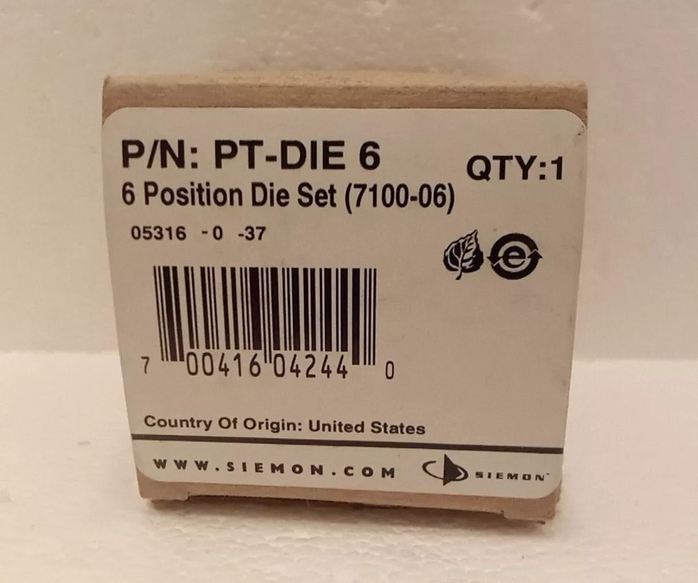 Siemon PT-DIE-6 ~ 6 Position Die Set