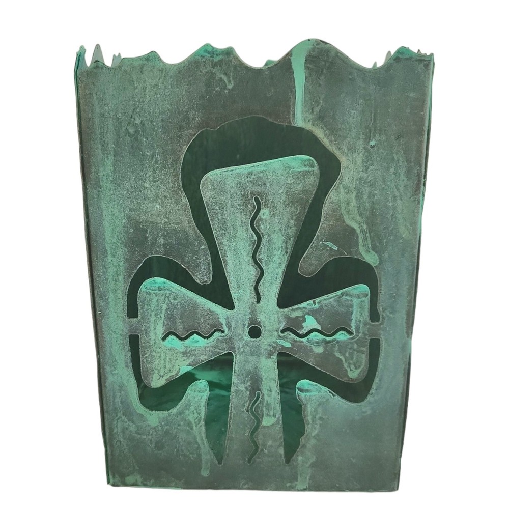 Decorative Tin Container With Cut Out Design