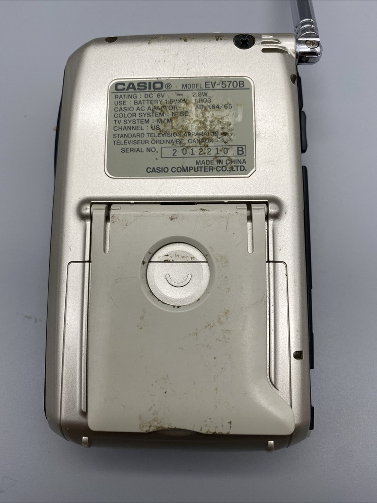 Casio LCD Color Television EV-570 TFT Active Matrix 2" Screen WORKS