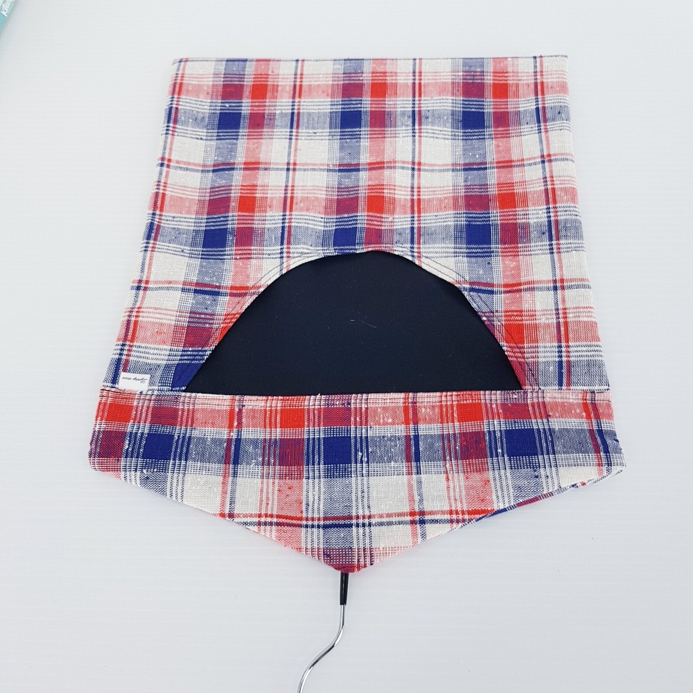 Peg Bag Handmade Blue Red White Checked Pattern Lined Laundry Clothes Peg Holder