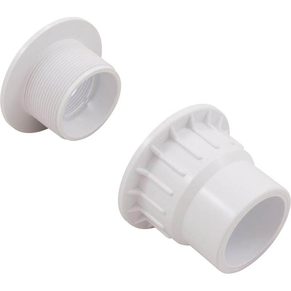 Fiberglass Pool Wall Return Fitting w/ Nut, White