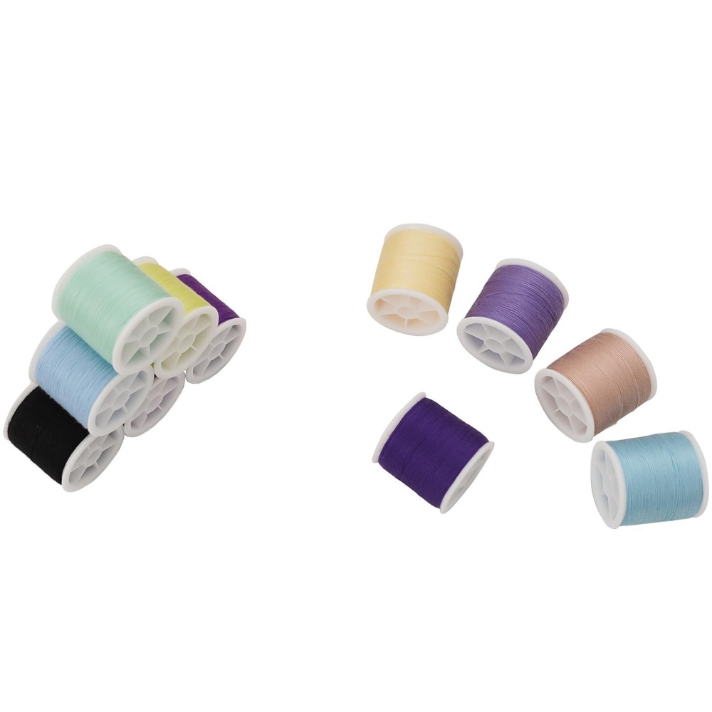 56 Spools Sewing Thread Kit for Hand and Machine Use Colorful Polyester Set