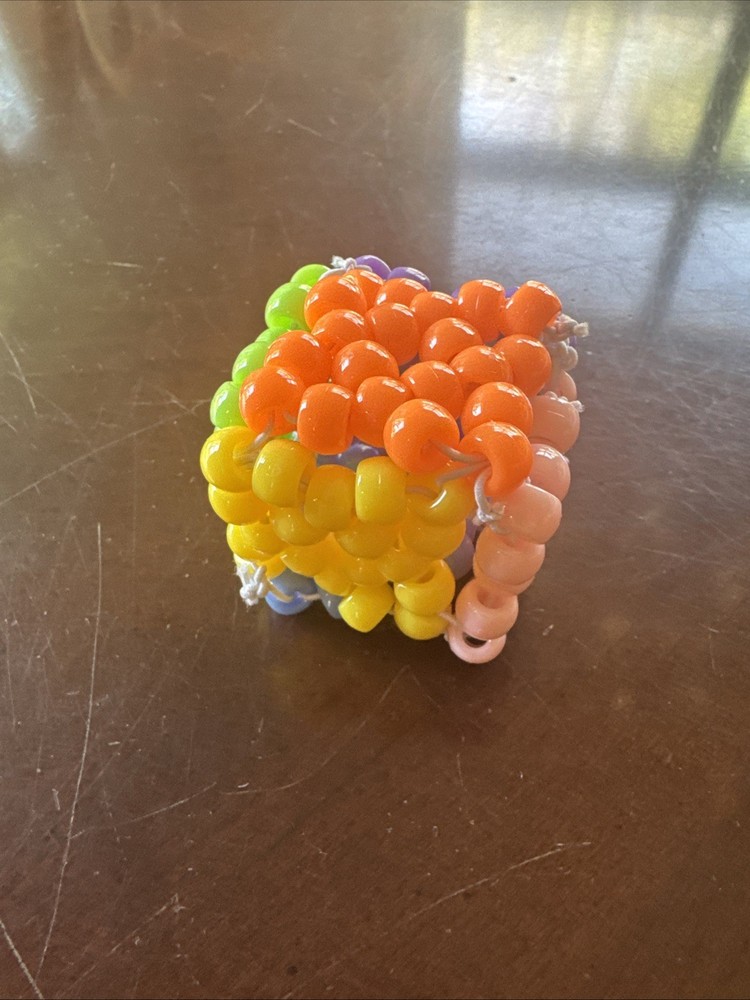 Handmade Kandi Pony Bead Cube 3D