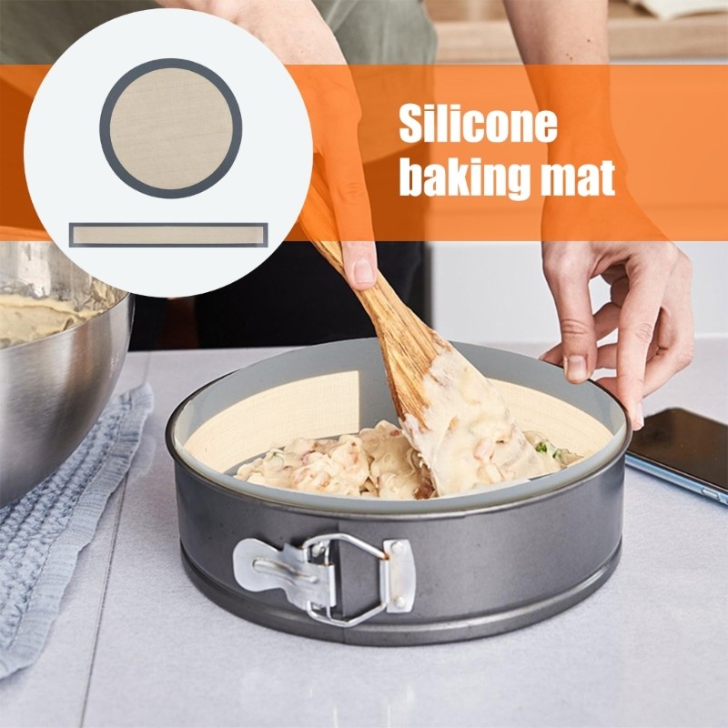 2pcs Flexible Silicone Baking Mats Heat Resistant Dishwasher Safe Kitchen Tool