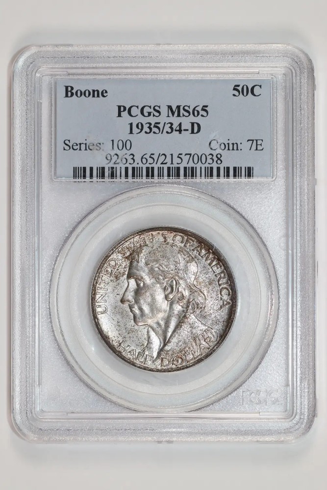 1935/34-D BOONE COMMMEMORATIVE HALF DOLLAR PCGS MS65