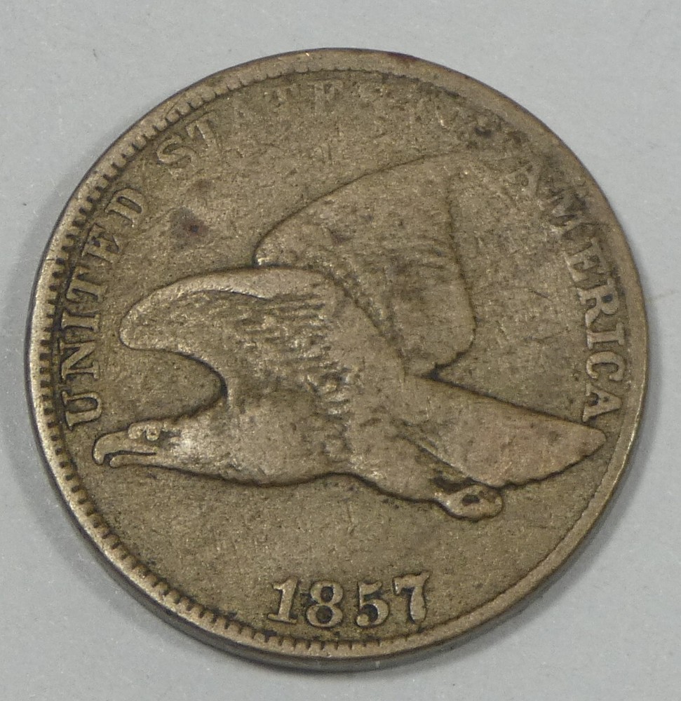 1857 Flying Eagle Small Cent FINE 1c