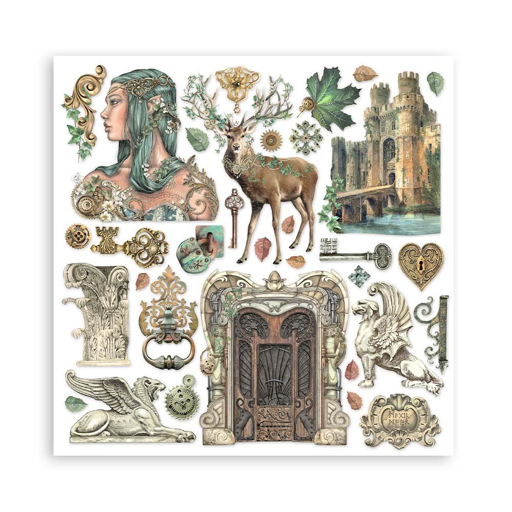 Stamperia MAGIC FOREST 8x8 Paper Pad 10 Sheets SBBS78
