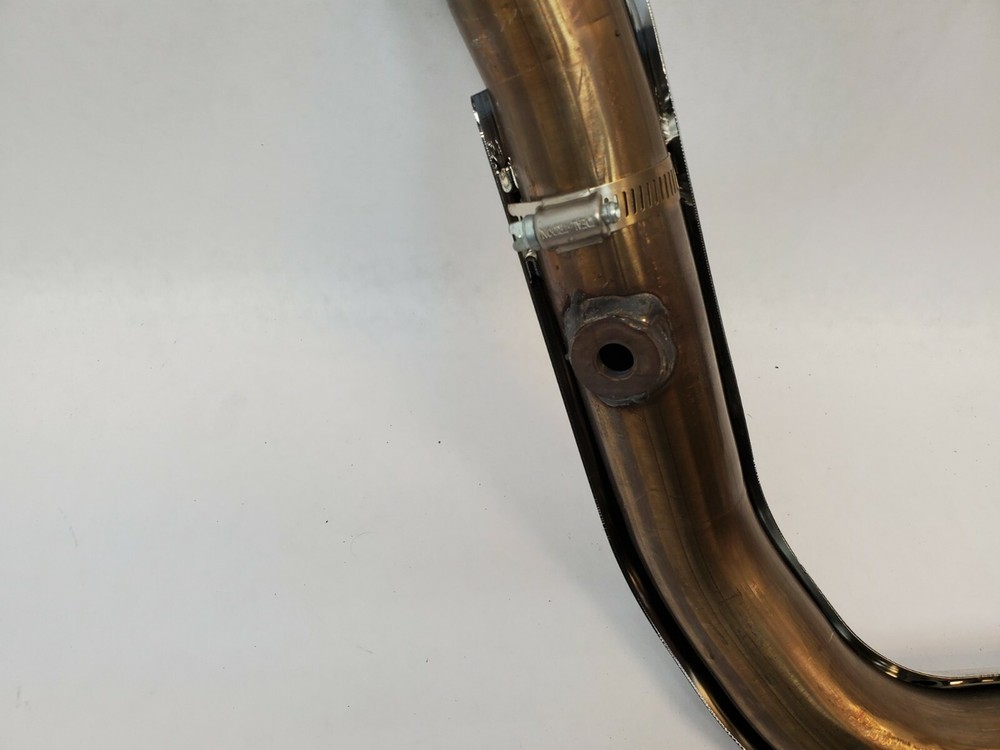 OEM 2018 UP HARLEY DAVIDSON FXBB HEADER PIPE WITH CHROME HEAT SHIELDS