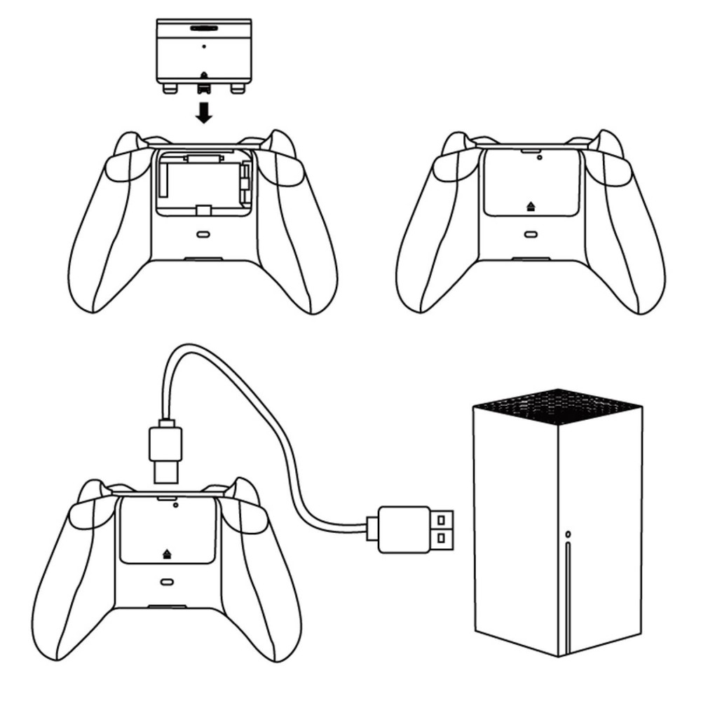 Replacement Rechargeable Battery LED Indicator For Xbox Series X/S Controller D