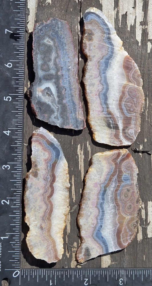 Turkish Agate Slabs Slices From Two Stones Matching Lapidary Unique