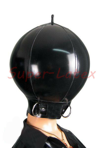 934 Latex inflatable mask full cover with D ring customized