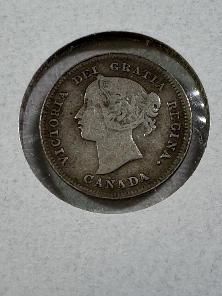 1899 Canada 5 Cents Small Silver Coin