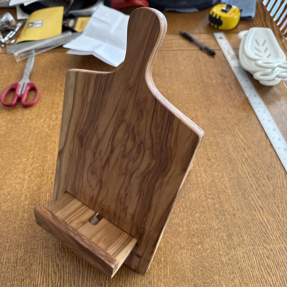 Olive Wood Cook Book Holder