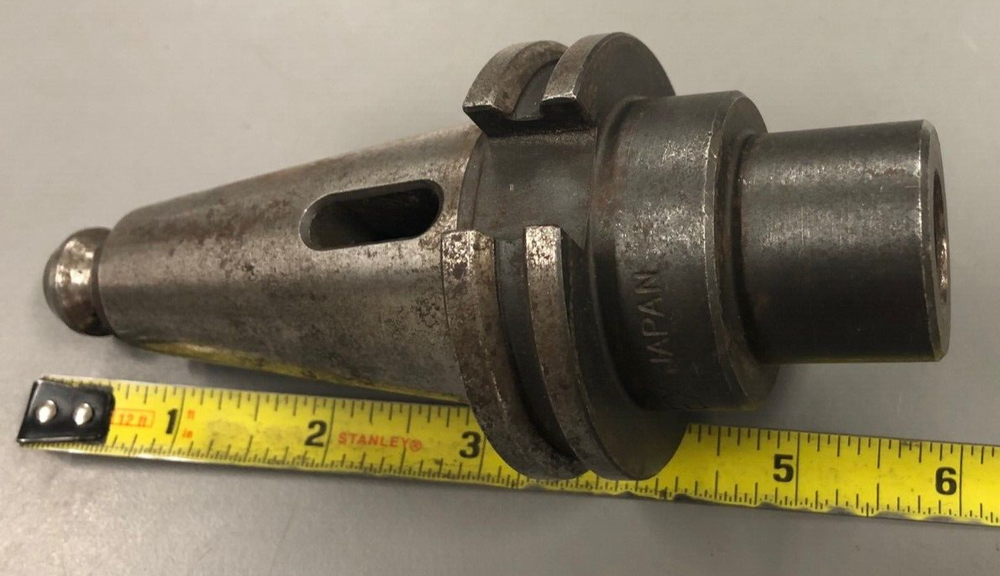 Lyndex CAT40 MT 2 Morse Taper Milling Machine Tool Holder, Thru Coolant Stud