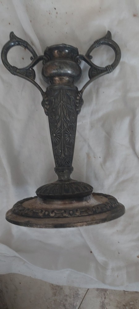vintage silverplate candle holder nice design