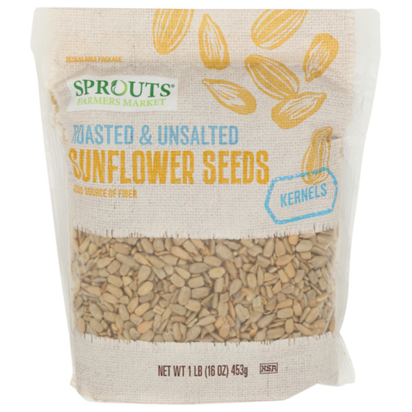 2 Pack - Sprouts Roasted Unsalted Sunflower Seed Kernels 16 oz