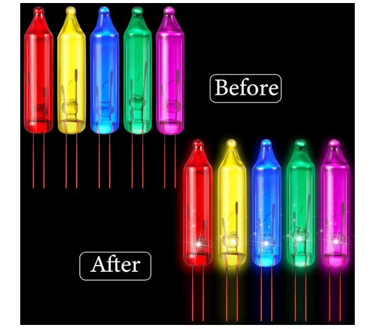 60 Count 6V Mini Christmas Replacement Light Bulbs for Tree Decorations NEW.....