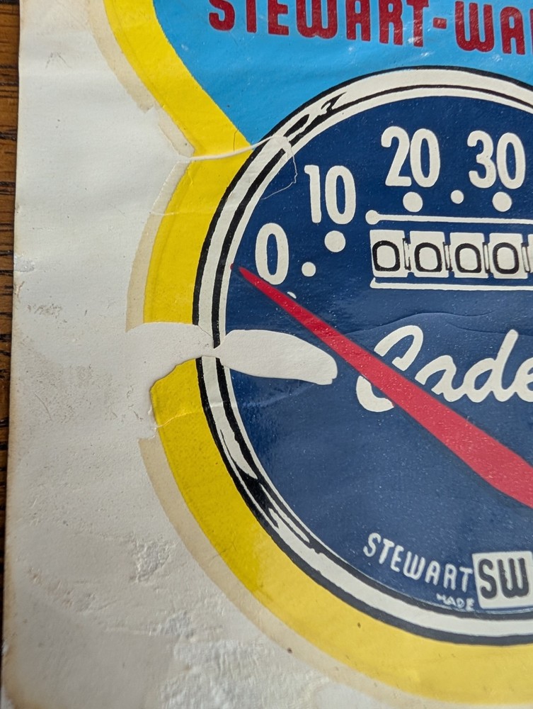 Vintage Bendix Stewart Warner Cadet Bicycle Waterslide Decals