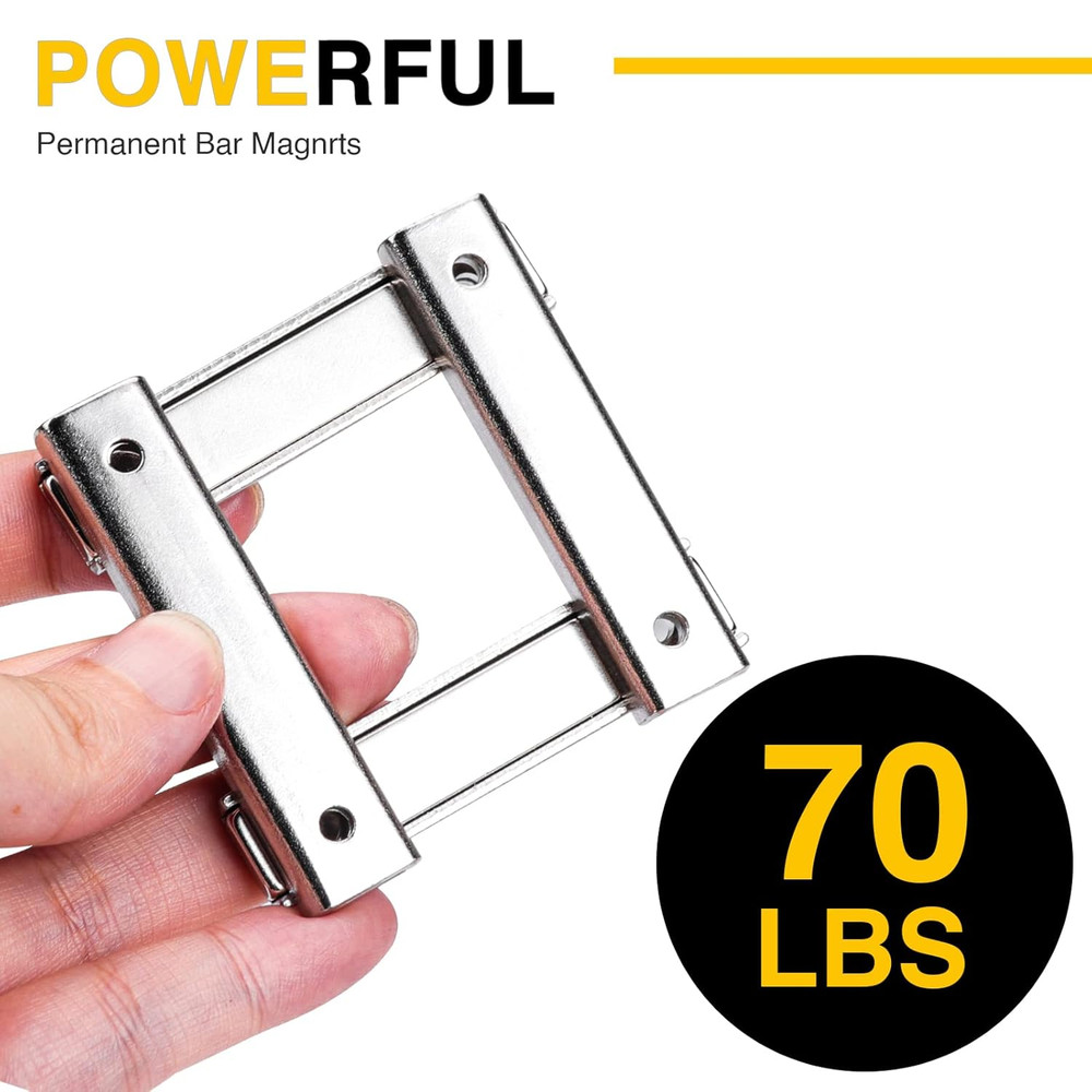 Strong Neodymium Rectangular Pot Magnets with Counter Bore, 70LBS(32 KG) Pulling