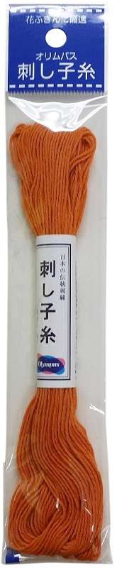 Olympus Sashiko Cotton Thread 22yd - Solid-Carrot Orange