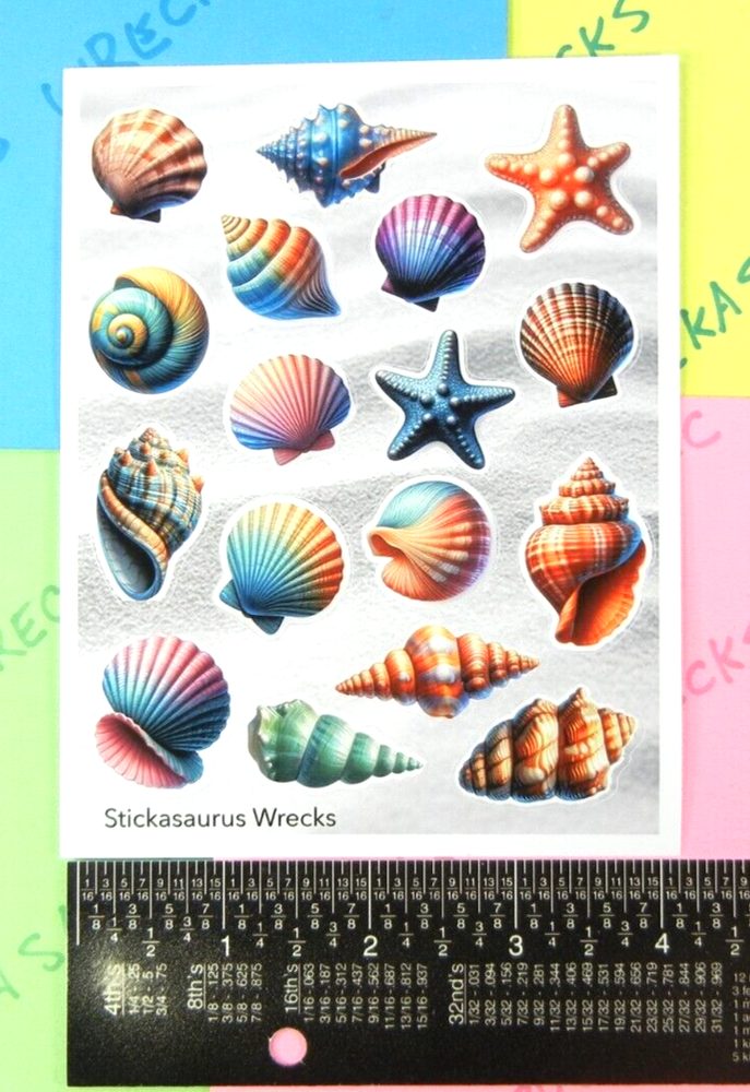 Seashells & Starfish Sticker Sheet