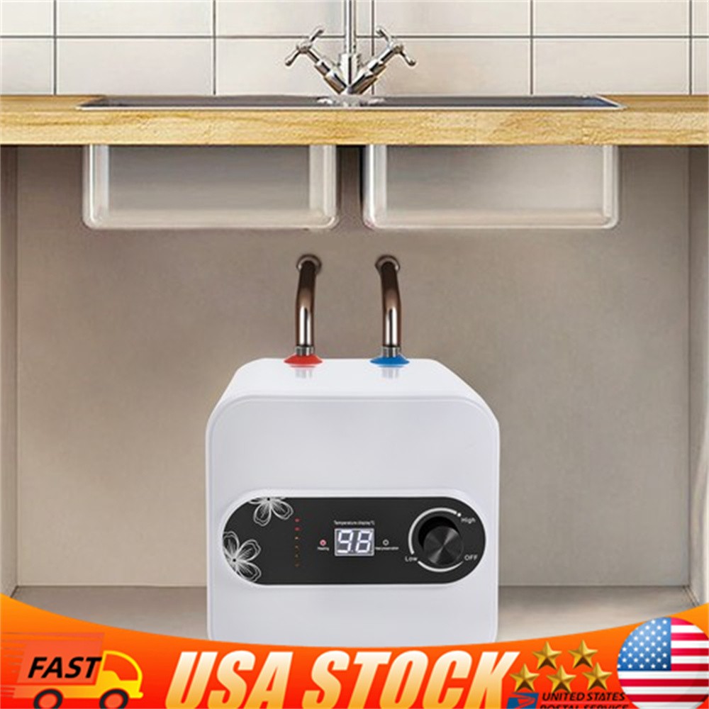 1500W Mini Tank Electric Water Heater 8L Point of Use Hot Water Boat RV