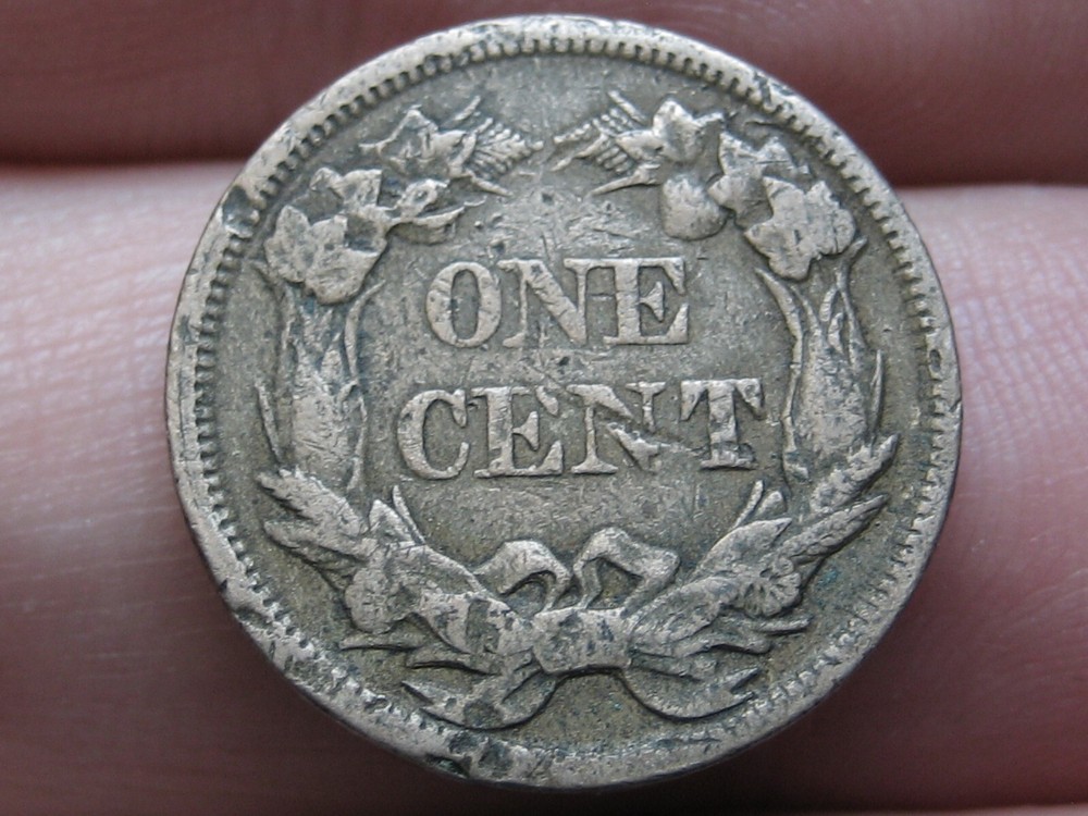 1858 Flying Eagle Penny Cent, Small Letters, VF Details