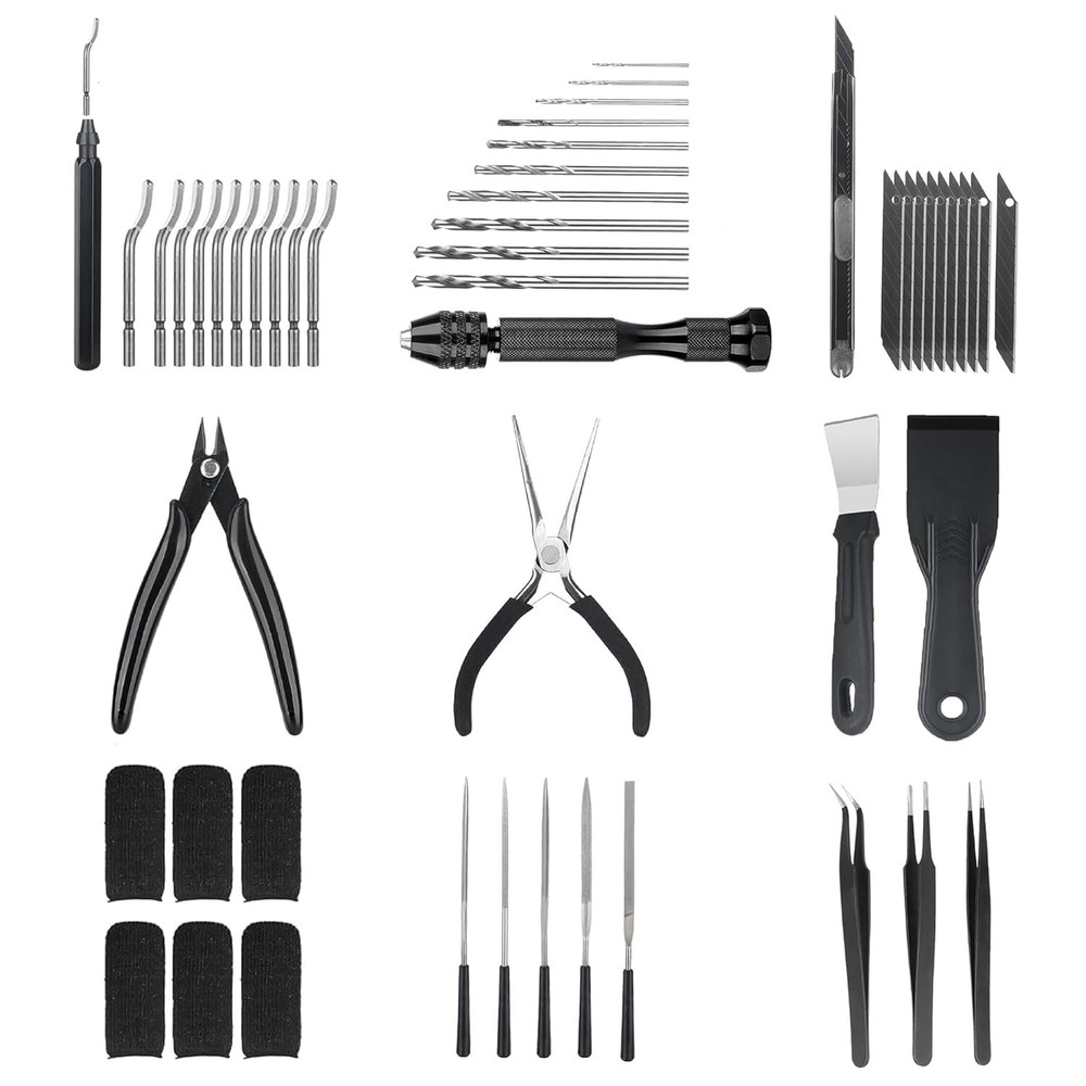 Versatile 50-Piece 3D Printer Tools Set - Includes Wire Cutter & Deburring Tools