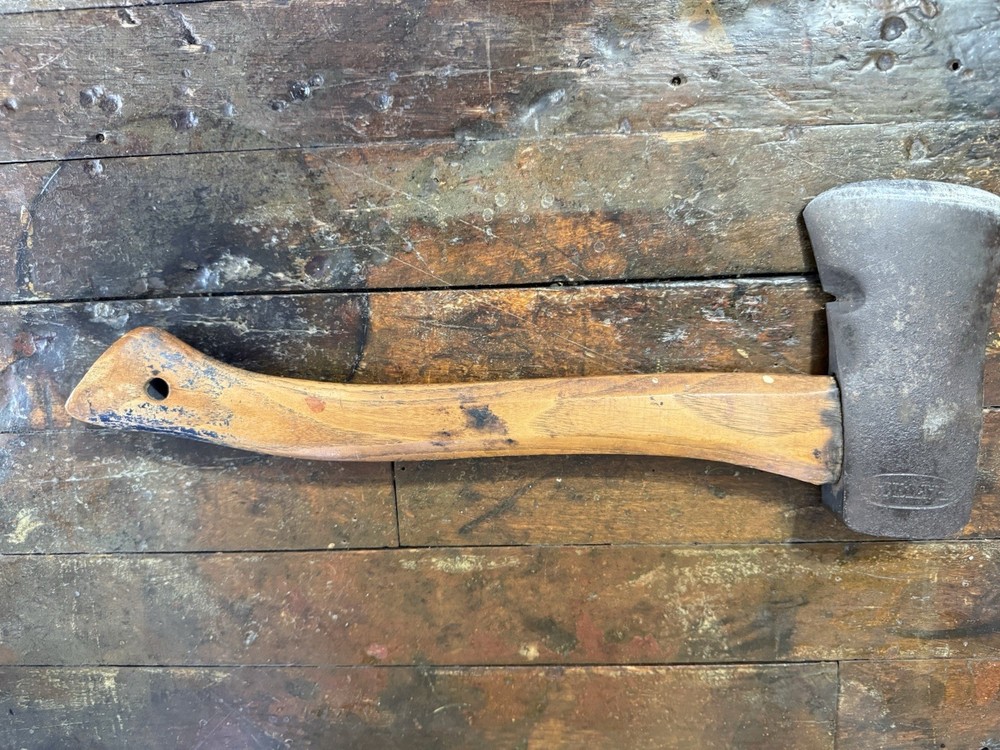 Vintage Craftsman Hatchet Circle Logo Octagonal Handle Blue Butt 14”