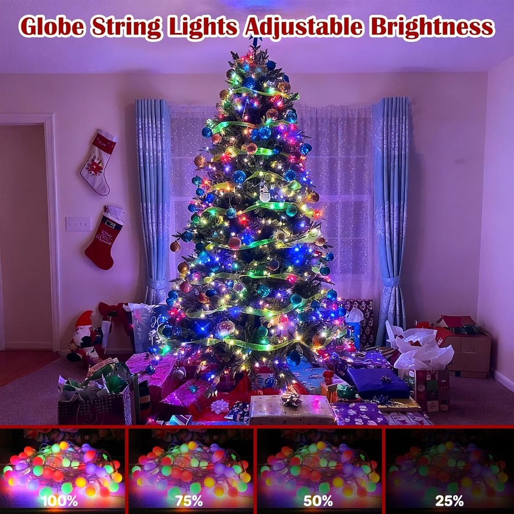 Elegant 33FT 100LED Christmas String Lights - Remote & Timer Function Included
