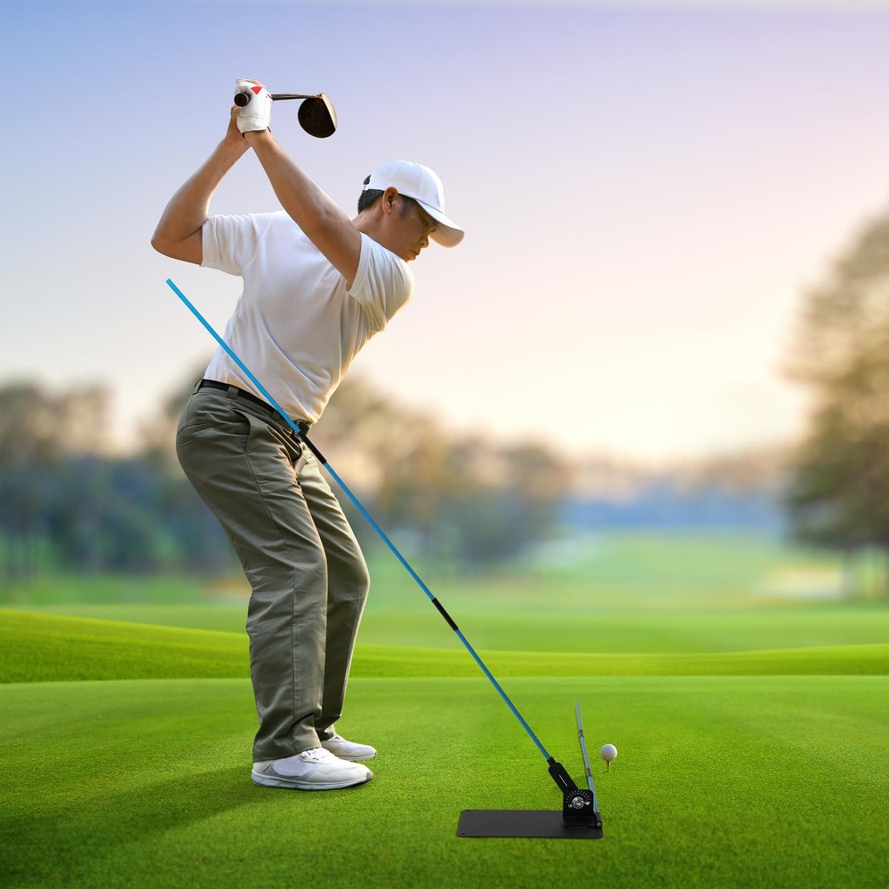Golf Alignment Stick Holder Plate Professional Swing Trainer Practice Tool Tr...