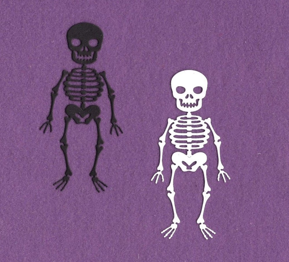 SKELETON # 2 Halloween die cuts scrapbook cards
