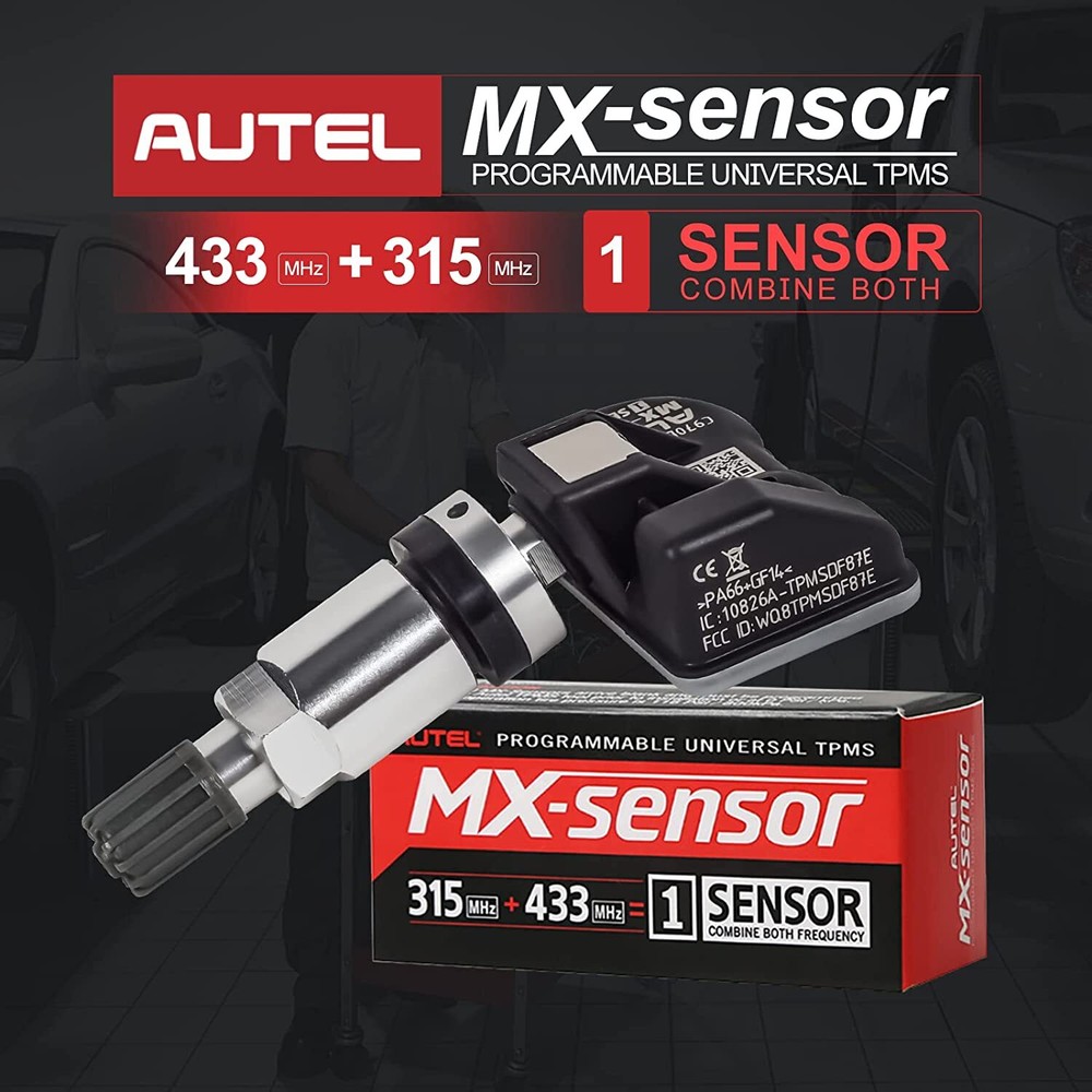 4pcs Autel MX-Sensor 315&433MHz Programmable TPMS Universal Tire pressure Sensor